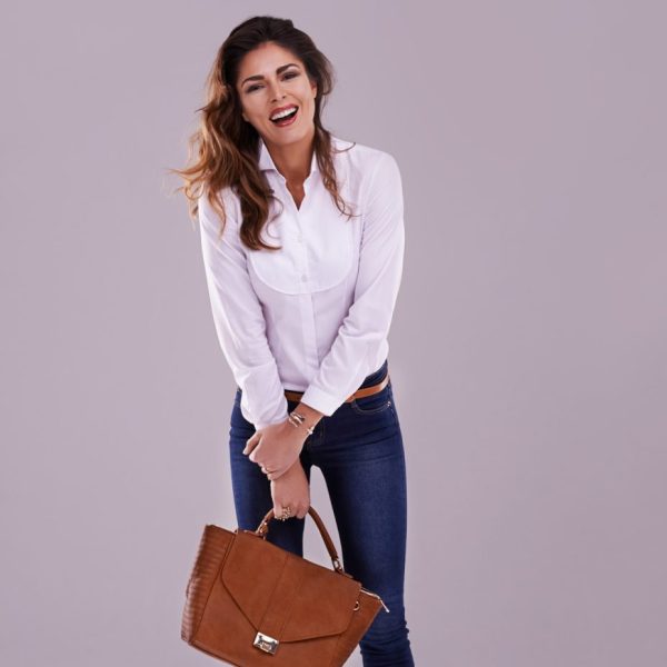 stylish-woman-golding-brown-bag Brown Bag