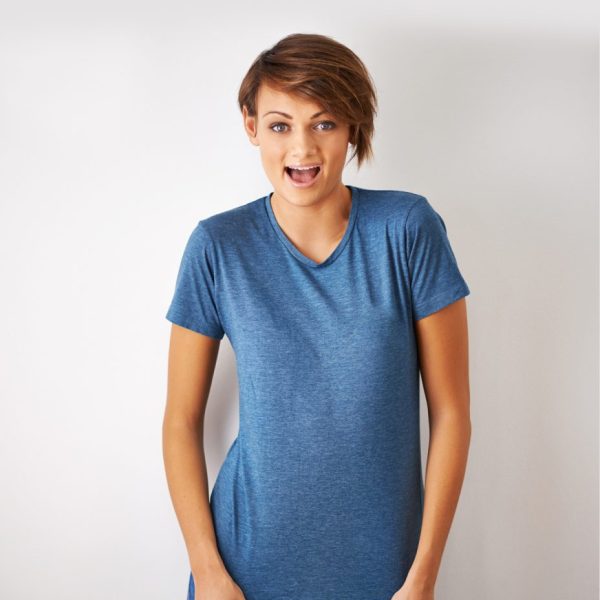 women-wear-blue-shirt Casual Blue T-Shirt